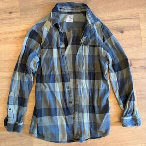 Ascend Blue and green Plaid flannel